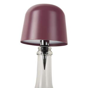 LED stolna lampa mauve ljubičasta u obliku boce s metalnim sjenilom (visina 13 cm) Cone Hat LED – Leitmotiv