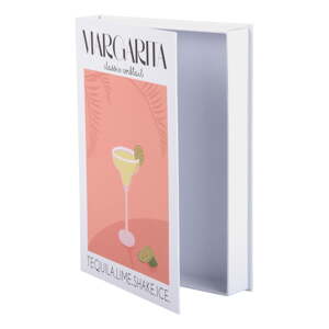 Bijela/narančasta dekorativna papirnata kutija za pohranu 18x4x25 cm Margarita – PT LIVING
