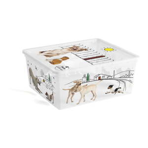 Bijela plastična kutija za pohranu s poklopcem 40x34x17 cm C Box Style – KIS