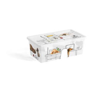 Bijela plastična kutija za pohranu s poklopcem 34x19x12 cm C Box Style – KIS