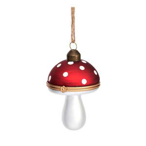 Stakleni ukas za božićno drvce 9 cm Mushroom – Sass & Belle