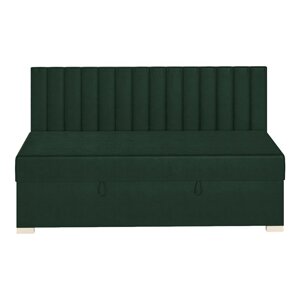 Tamno zeleni dječji krevet s prostorom za pohranu s madracem 90x200 cm Chill – Ghado