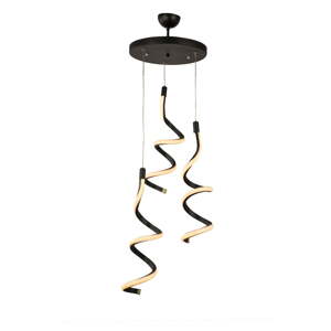 Crna metalna LED viseća svjetiljka ø 30 cm Hilton – Squid Lighting