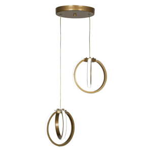 Metalna LED viseća svjetiljka u brončanoj boji ø 20 cm Sezen – Squid Lighting