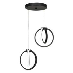 Crna metalna LED viseća svjetiljka ø 20 cm Sezen – Squid Lighting