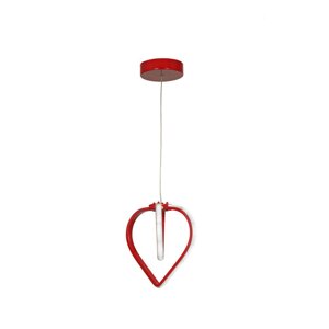 Crvena metalna LED viseća svjetiljka ø 22 cm Sevinc – Squid Lighting
