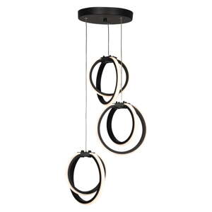 Crna metalna LED viseća svjetiljka ø 20 cm Sezen – Squid Lighting