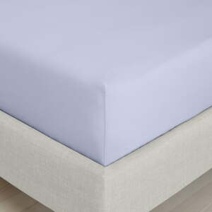 Plahta s gumom od pamučnog perkala u boji lavande 185x200 cm Cotton Percale – Bianca