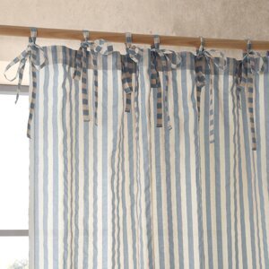Plava prozirna zavjesa 140x183 cm Zanzibar Stripe – Pineapple Elephant
