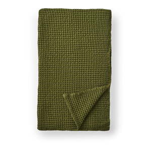 Zelena pamučna deka 150x200 cm Jaipur Chunky Waffle – Pineapple Elephant