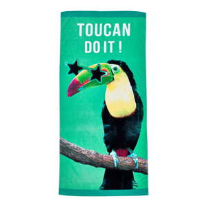 Zeleni pamučan ručnik za plažu 76x160 cm Toucan Do It – Catherine Lansfield