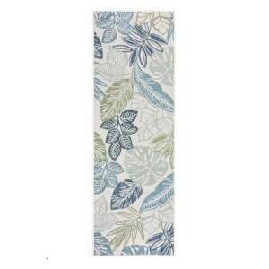Zeleni/plavi unutarnji i vanjski tepih 80x230 cm Bella Leaf – Flair Rugs