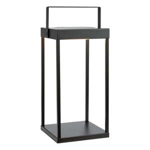 Crna LED lanterna sa solarnim panel/s USB za eksterijer (visina 42 cm) Pure – Markslöjd