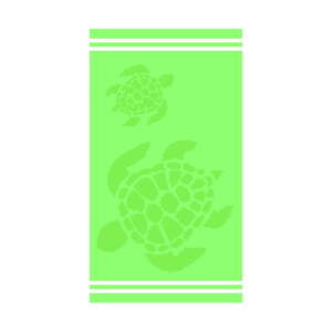 Zeleni pamučan ručnik za plažu 70x140 cm Turtle – B.E.S.