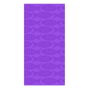 Ljubičasti pamučan ručnik za plažu 70x140 cm Fishes – B.E.S.