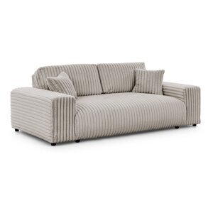 Svijetlo siva sofa od samta 213 cm Justin – Ropez