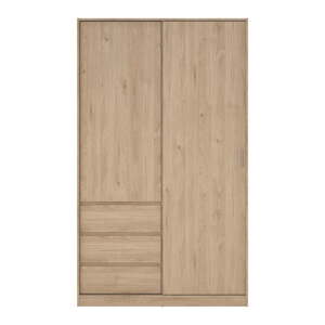 Ormar u dekoru hrasta s kliznim vratima u prirodnoj boji 119x200x60 cm Naia – Tvilum