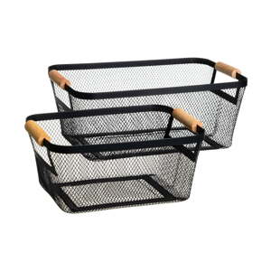 Metalne košare u setu 2 kom od žice 33x21x14 cm – Casa Selección