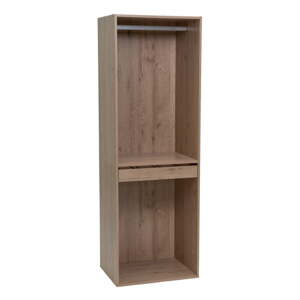 Otvoreni modularni garderobni ormar u dekoru hrasta u prirodnoj boji 60x180x45 cm Modular – Casa Selección