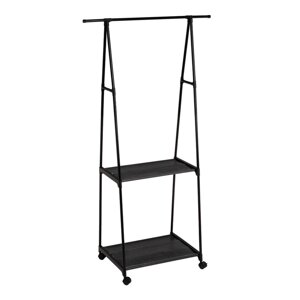 Crni metalni mobilni stalak za odjeću 84x43x156 cm – Casa Selección