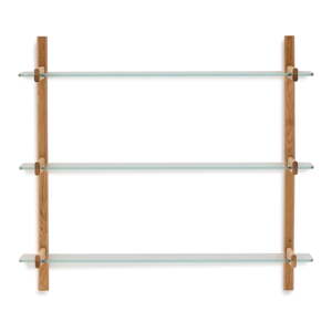 Stakleni modularni sustav polica u prirodnoj boji 110x98x30,5 cm Sitra – Kave Home