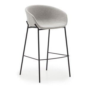 Svijetlo siva barska stolica (visine sjedala 75 cm) Yvette – Kave Home