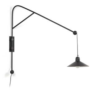 Crna zidna lampa ø 30 cm Eleazar – Kave Home