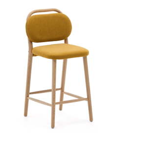 Senf žuta barska stolica (visine sjedala 66 cm) Helda – Kave Home