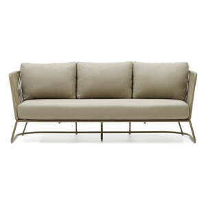 Kaki zelena željezna vrtna sofa Saconca – Kave Home