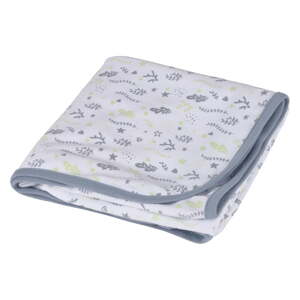 Bijela/siva pamučna deka za bebe 75x75 cm Ocean – Bébé Douceur