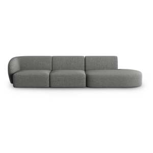 Siva sofa od šenila s lijevim kutom 311 cm Paolo – Milo Casa