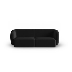 Crna baršunasti sofa 188 cm Paolo – Milo Casa