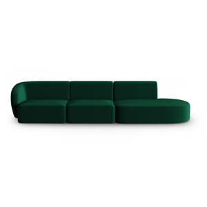 Zelena baršunasti sofa s lijevim kutom 311 cm Paolo – Milo Casa