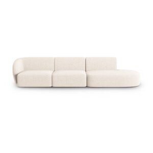 Bež sofa od šenila s lijevim kutom 311 cm Paolo – Milo Casa