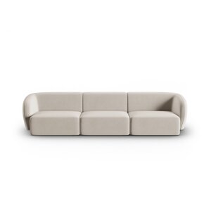 Bež baršunasti sofa 266 cm Paolo – Milo Casa