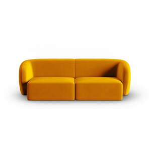 Senf žuta baršunasti sofa 188 cm Paolo – Milo Casa