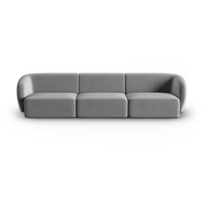 Siva baršunasti sofa 266 cm Paolo – Milo Casa
