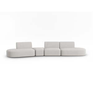 Svijetlo siva sofa od šenila s lijevim kutom 428 cm Paolo – Milo Casa