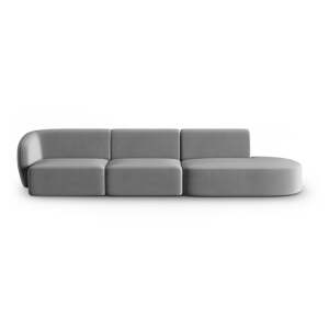 Siva baršunasti sofa s lijevim kutom 311 cm Paolo – Milo Casa