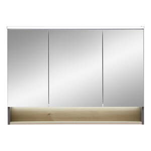 Sivi/u prirodnoj boji kupaonski ormarić u dekoru bora 72x100 cm Quickset 394 – Pelipal