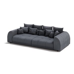 Tamno siva sklopiva sofa od samta 310 cm Vanessa – Ropez