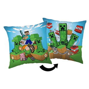 Dječji jastuk 40x40 cm Minecraft "Creeper Rush" – Jerry Fabrics