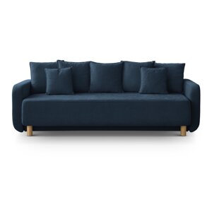 Tamno plava sklopiva/s prostorom za odlaganje sofa 231 cm Elen – Micadoni