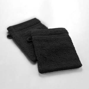 Crna pamučna krpica za pranje 15x21 cm Tendresse – douceur d'intérieur
