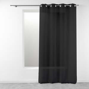Crna prozirna zavjesa 140x280 cm Telma – douceur d'intérieur