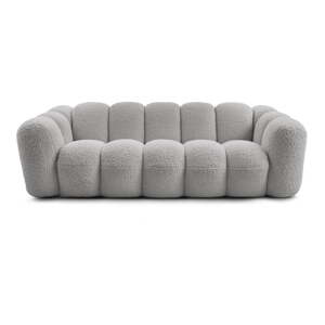 Svijetlo siva sofa od bouclé tkanine 232 cm Hippolyte – Bobochic Paris
