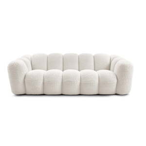 Bijela sofa od bouclé tkanine 232 cm Hippolyte – Bobochic Paris