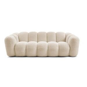 Bež sofa od bouclé tkanine 232 cm Hippolyte – Bobochic Paris