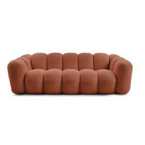 Ciglasta sofa od bouclé tkanine 232 cm Hippolyte – Bobochic Paris