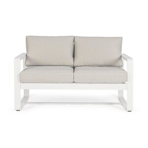 Bijela vrtna sofa aluminijska Merrigan   – Bizzotto